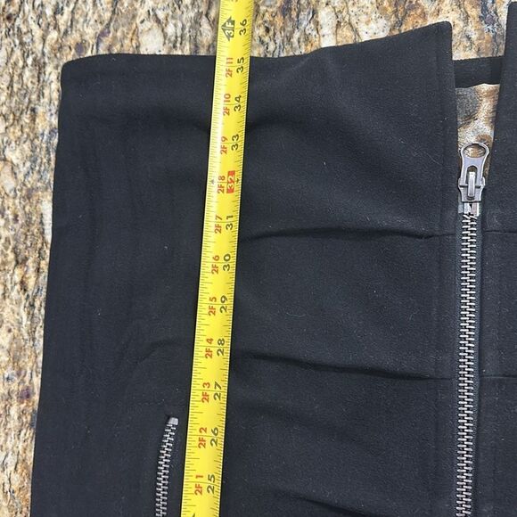 RIMIT Black Wool Blend Fur Trim High Neck Coat Size M - Picture 10 of 10